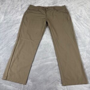 SWISS TECH Men's Khaki Straight Fit Tech Pants Size 38W x 30L
